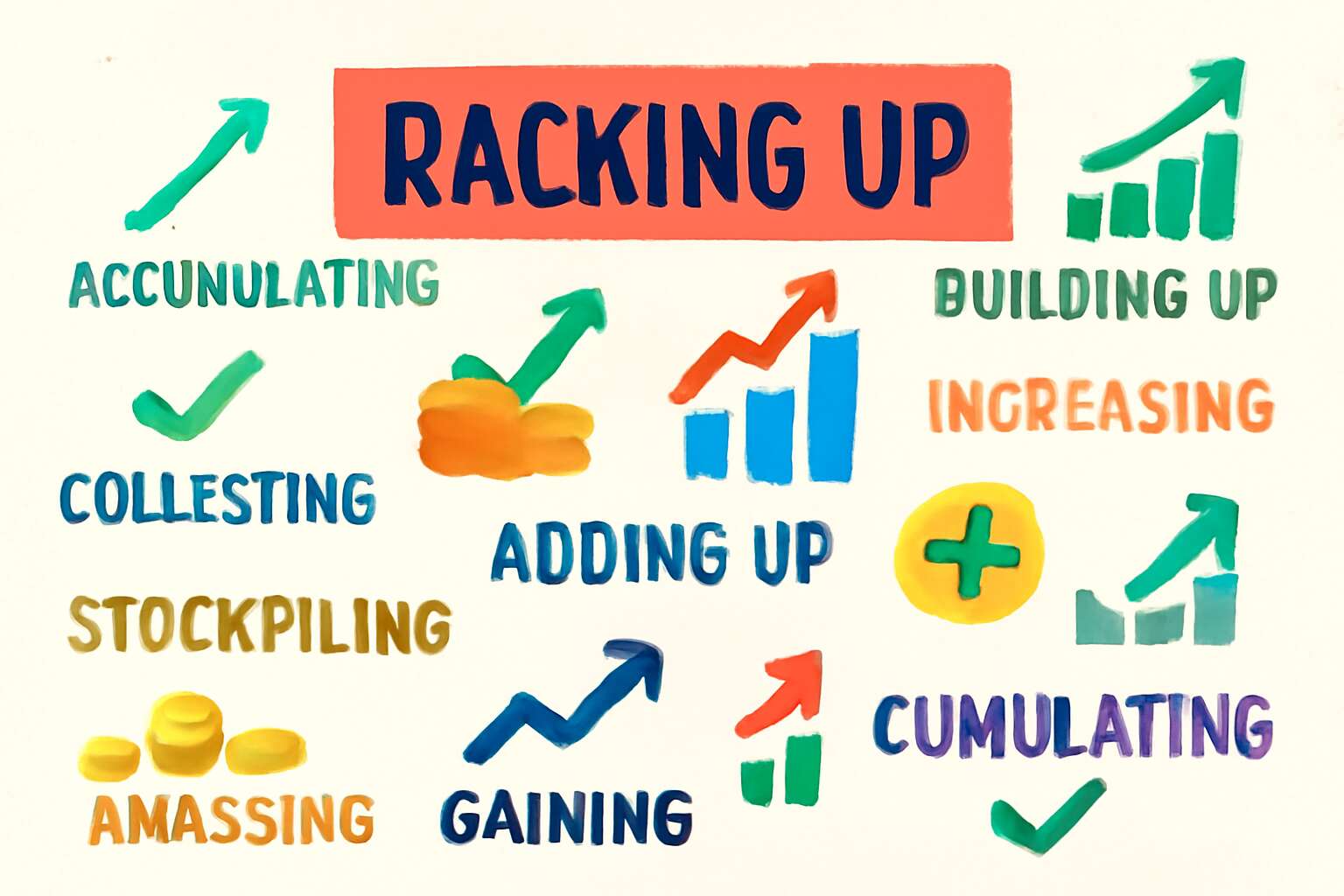 racking up synonym