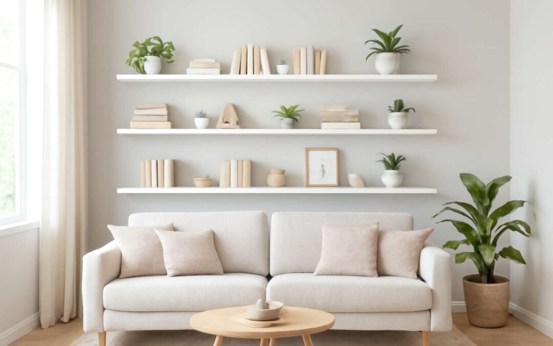 Upgrade your space with white shelving boards for a bright, organized look.