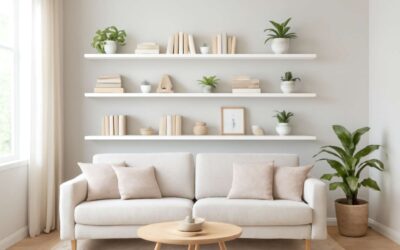Upgrade your space with white shelving boards for a bright, organized look.
