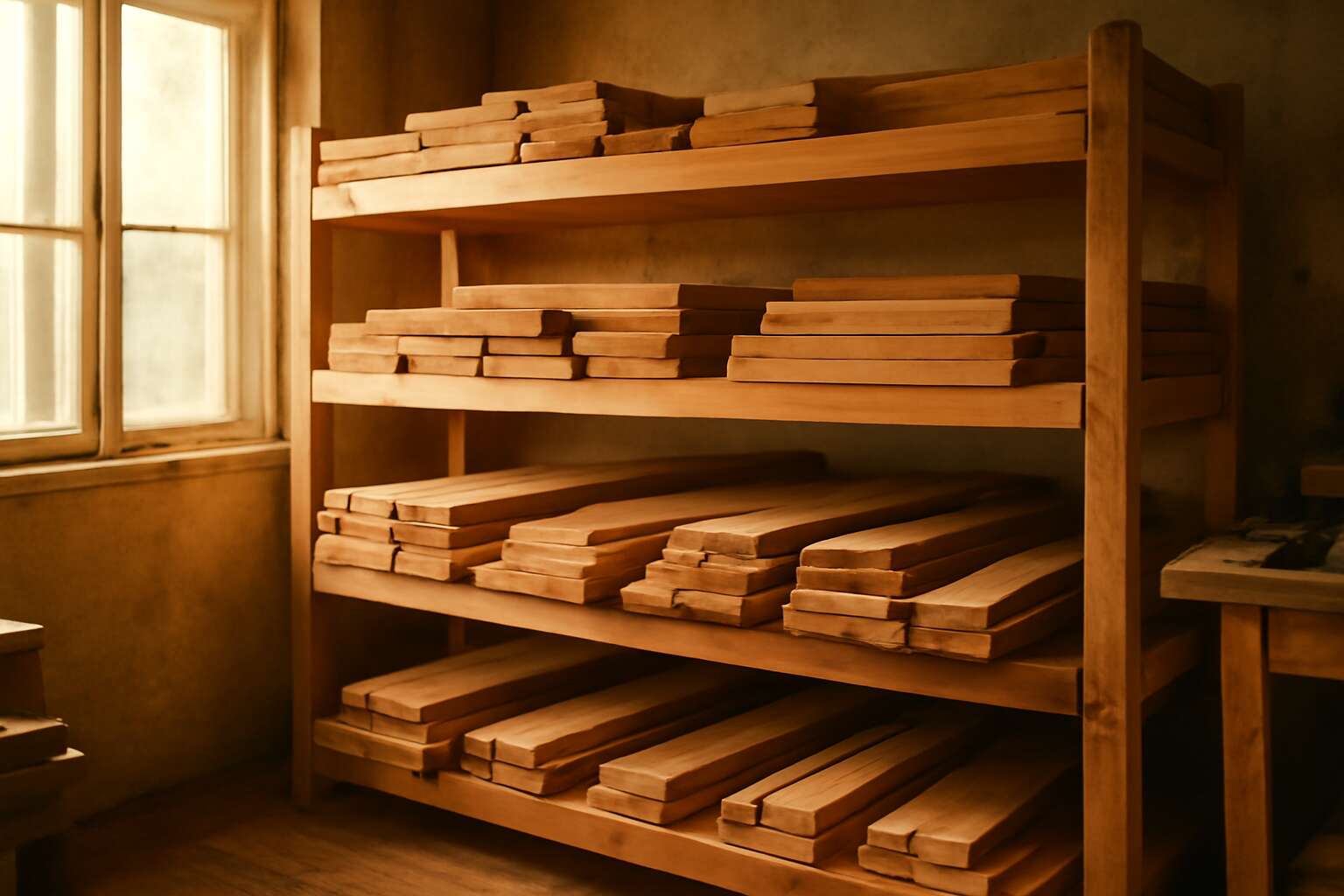 shelving wood boards