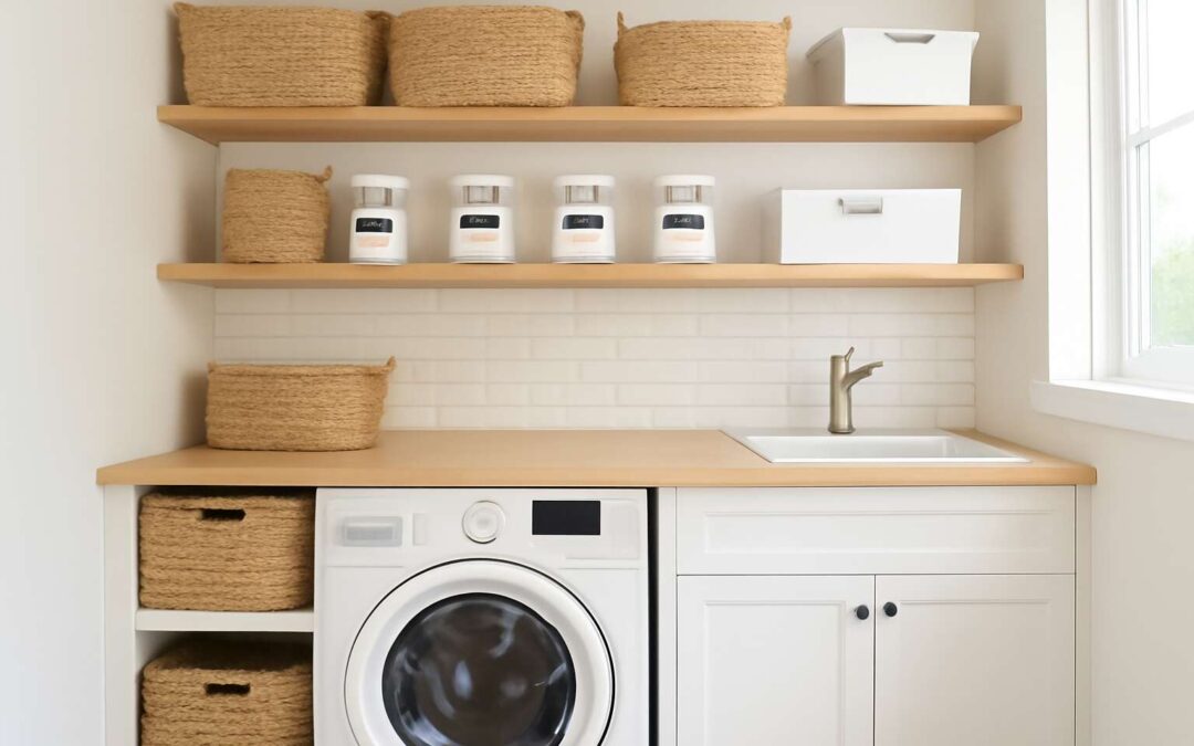 Upgrade your laundry nook with shelving for laundry room: chic, space-saving solutions