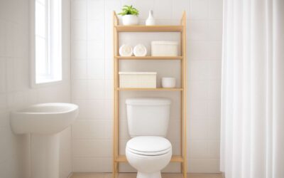 Transform your bathroom with shelving units over toilet for stylish, space-saving storage