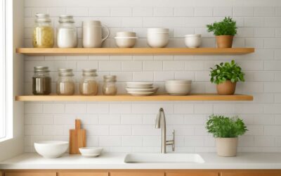 Transform your kitchen with wood shelving kitchen for style and practical storage.
