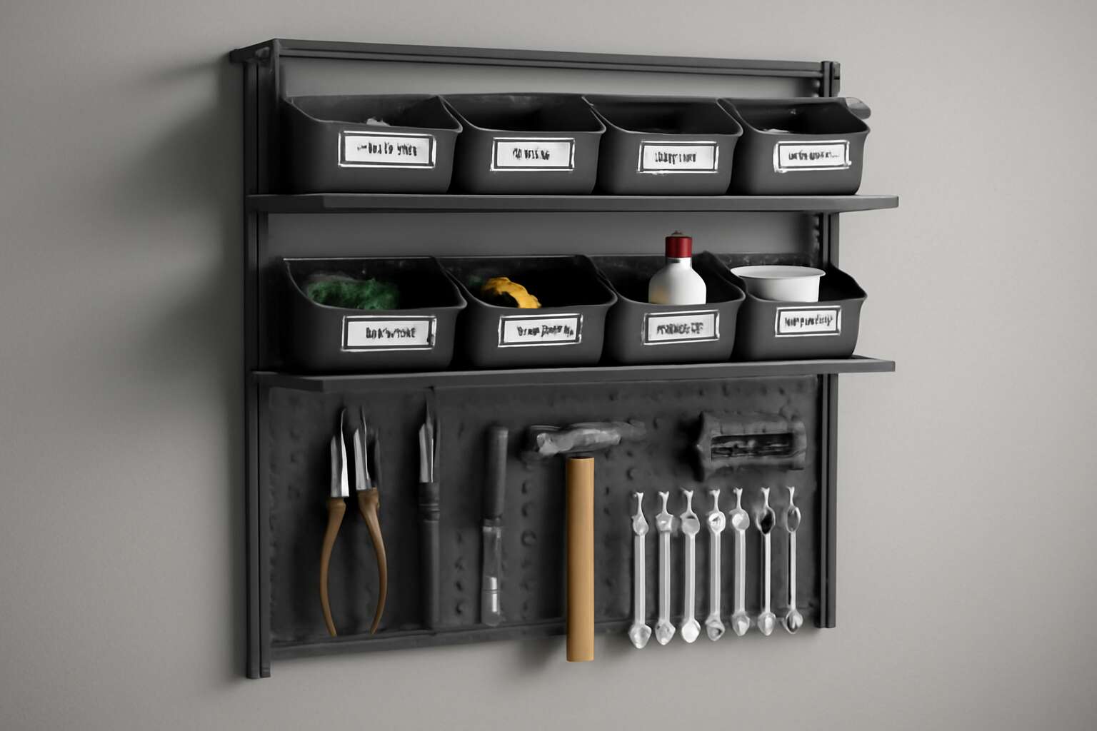 steel shelving wall mounted