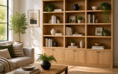 Upgrade your space with wooden shelving for sale.