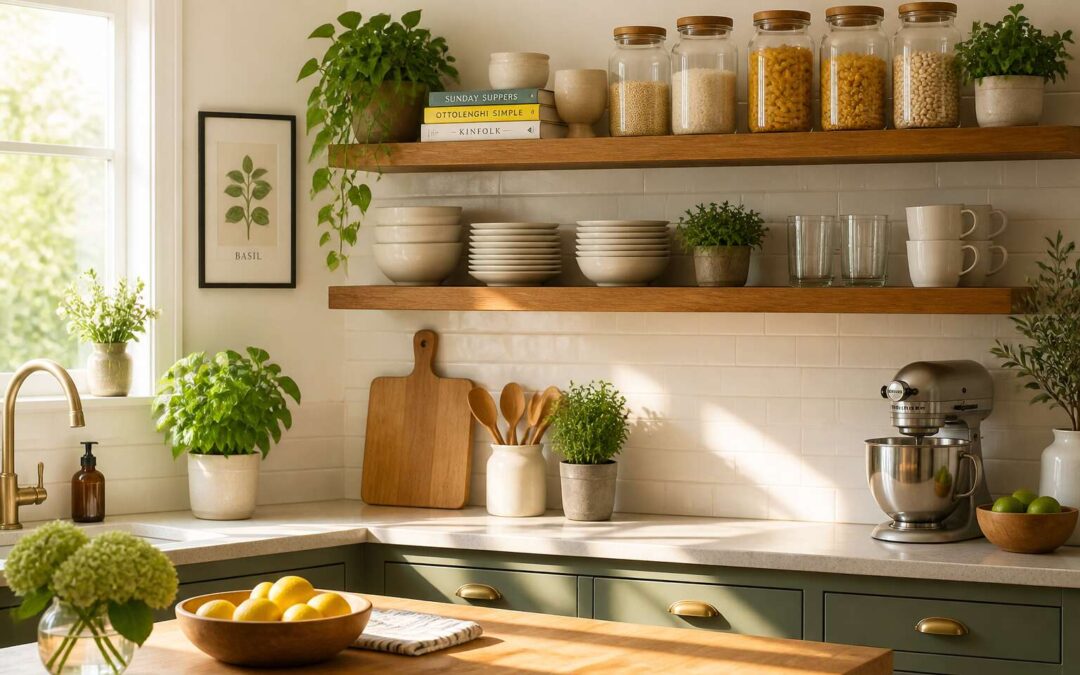 Upgrade your kitchen shelving storage without a full remodel.